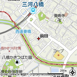 愛知県豊田市花園町前田周辺の地図