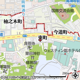 京都府京都市東山区東町周辺の地図