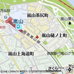 京都府京都市西京区嵐山茶尻町12周辺の地図