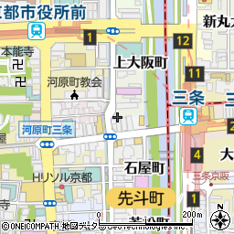 京都 はも料理 割烹なか川 三条木屋町周辺の地図