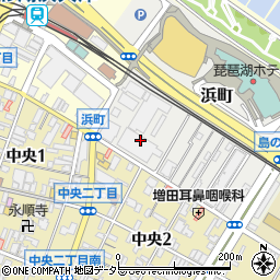 株式会社滋賀銀行　キャッシュカード紛失等の受付周辺の地図
