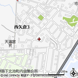 滋賀県草津市西矢倉3丁目周辺の地図