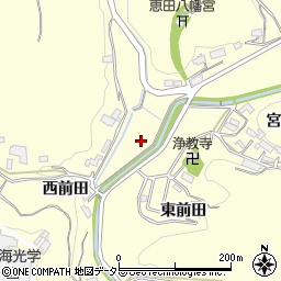 愛知県岡崎市恵田町周辺の地図