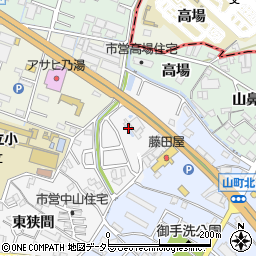 愛知県知立市中山町神狭間周辺の地図