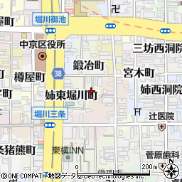 京都府京都市中京区鍛冶町160-3周辺の地図