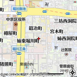 京都府京都市中京区鍛冶町116周辺の地図
