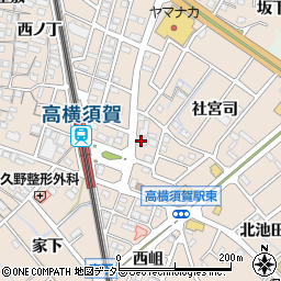 半田信用金庫横須賀支店周辺の地図