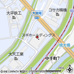 愛知県大府市横根町新江周辺の地図