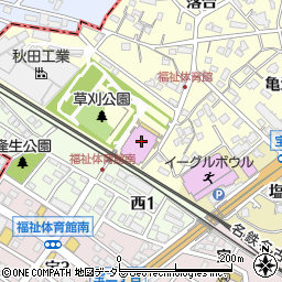 知立市役所　西児童センター周辺の地図