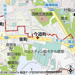京都府京都市東山区今道町周辺の地図