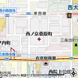 京都府京都市中京区西ノ京日扇町周辺の地図