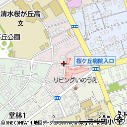 静岡市役所　その他の施設清水桜が丘公園管理棟周辺の地図