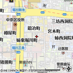 京都府京都市中京区鍛冶町155周辺の地図