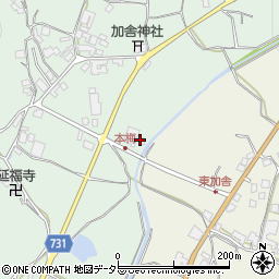 京都府亀岡市本梅町西加舎（川毛）周辺の地図