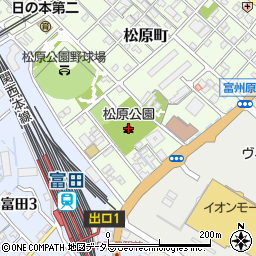 松原公園周辺の地図