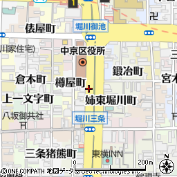 京都府京都市中京区姉西堀川町周辺の地図