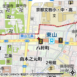 京都府京都市東山区分木町周辺の地図
