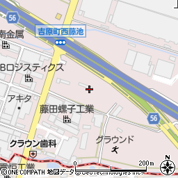 愛知県豊田市吉原町平子周辺の地図