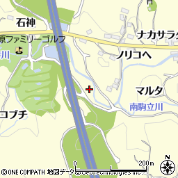 愛知県岡崎市駒立町コブチ周辺の地図