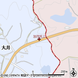 加茂坂上周辺の地図