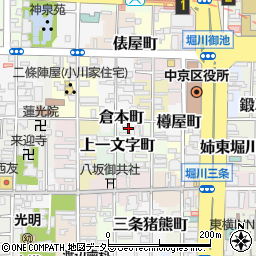 京都府京都市中京区倉本町280周辺の地図