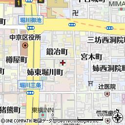 京都府京都市中京区鍛冶町151周辺の地図