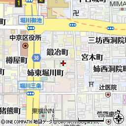 京都府京都市中京区鍛冶町151周辺の地図