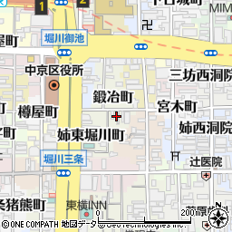 京都府京都市中京区鍛冶町160周辺の地図