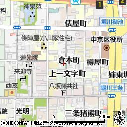 京都府京都市中京区倉本町267周辺の地図