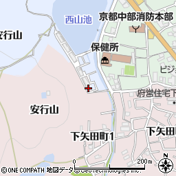 京都府亀岡市下矢田町（安行山）周辺の地図