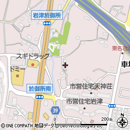 愛知県岡崎市岩津町車塚102周辺の地図