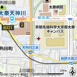 京都府京都市右京区太秦安井松本町14-12周辺の地図