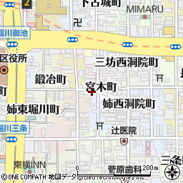 京都府京都市中京区宮木町周辺の地図