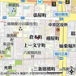 【間違い注意】中京区倉本町280駐車場周辺の地図