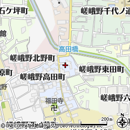 京都府京都市右京区嵯峨野高田町37-24周辺の地図