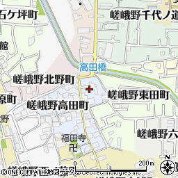 京都府京都市右京区嵯峨野高田町37-23周辺の地図