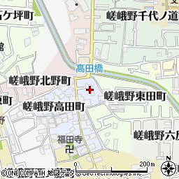 京都府京都市右京区嵯峨野高田町45周辺の地図