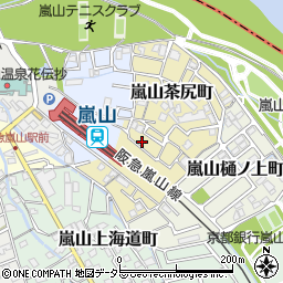 京都府京都市西京区嵐山茶尻町14周辺の地図