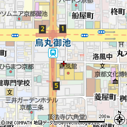 京都府京都市中京区車屋町周辺の地図