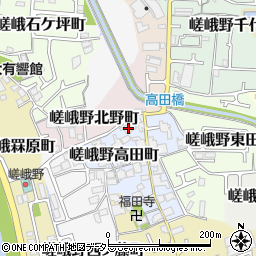 京都府京都市右京区嵯峨野高田町41周辺の地図