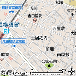 愛知県東海市高横須賀町土居之内周辺の地図