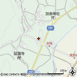 京都府亀岡市本梅町西加舎佃周辺の地図