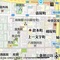 京都府京都市中京区三坊大宮町119周辺の地図