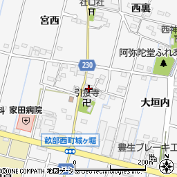 愛知県豊田市畝部西町国江周辺の地図