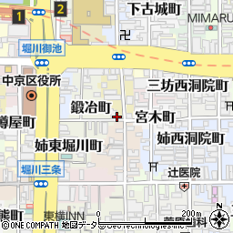京都府京都市中京区式阿弥町117周辺の地図