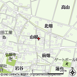 愛知県豊田市和会町山根周辺の地図
