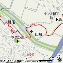 愛知県知立市八橋町山崎周辺の地図