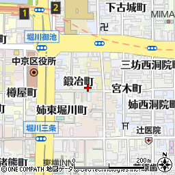 京都府京都市中京区鍛冶町149周辺の地図