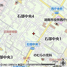 滋賀県湖南市石部中央周辺の地図