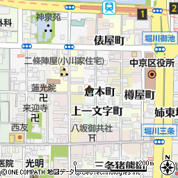京都府京都市中京区倉本町262周辺の地図